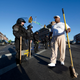 One volunteer thanked officers this morning